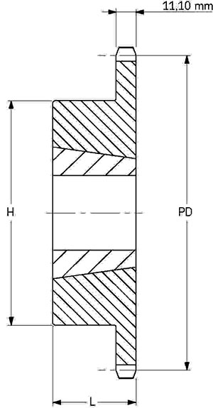 Звездочка PHS 12B-1TB76